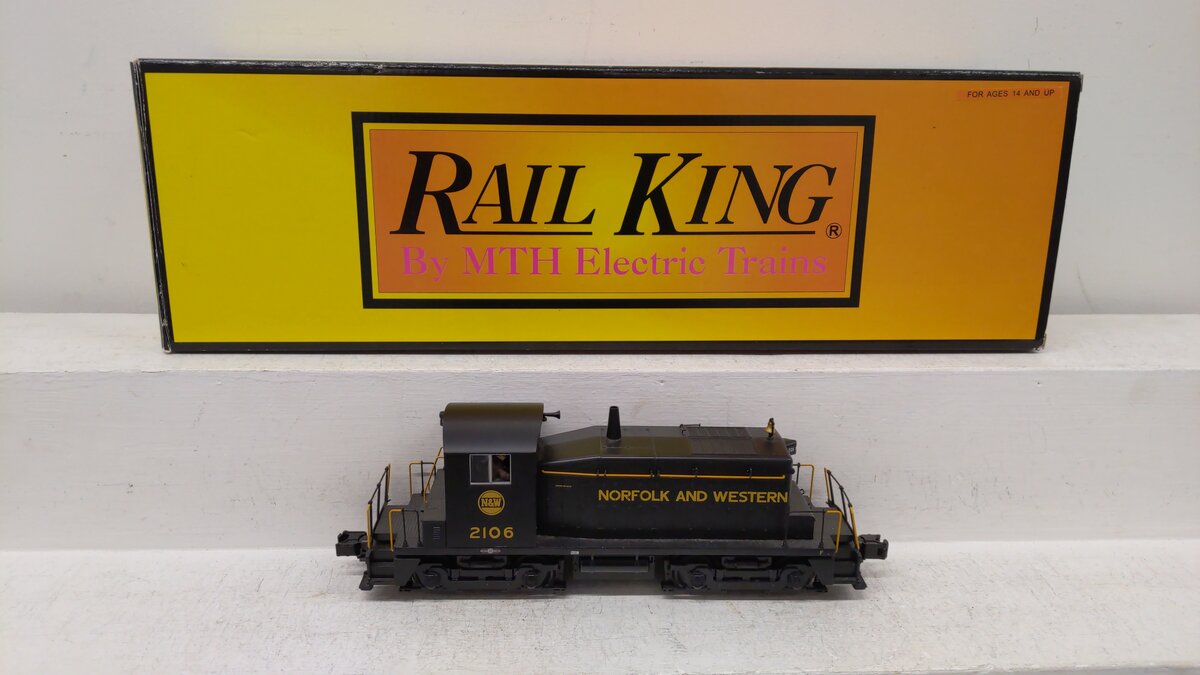 MTH 30-2901-1 Norfolk & Western SW-1 Switcher Diesel Engine w/PS2 #2106 EX/Box