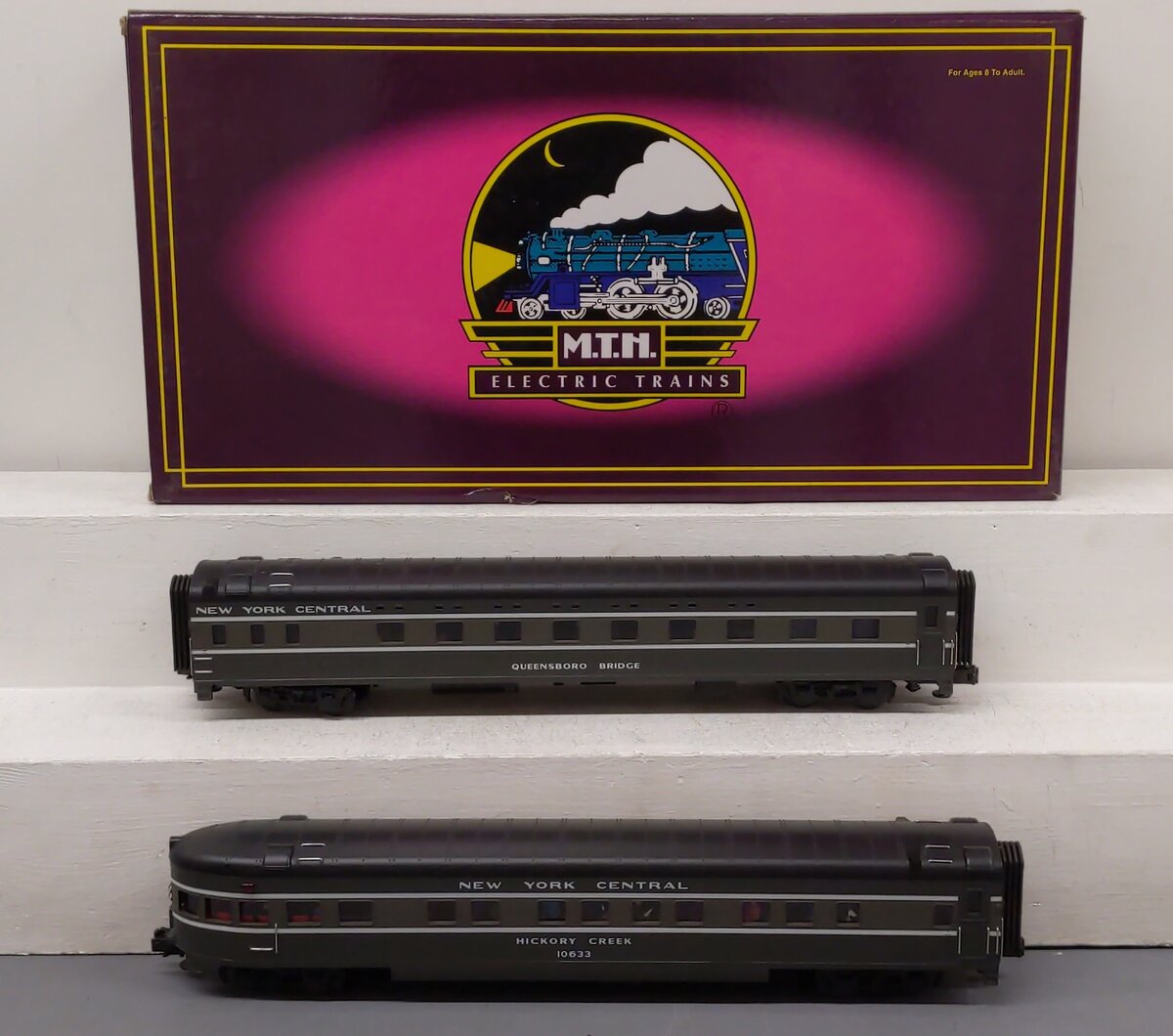 MTH 20-6616 O Gauge NYC 70' Streamlined Sleeper/Diner Passenger Cars Set EX/Box