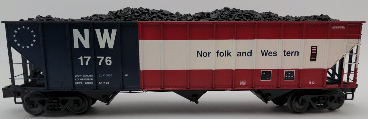 Lionel 6-27422 Norfolk & Western 3-Bay Open Hopper EX/Box