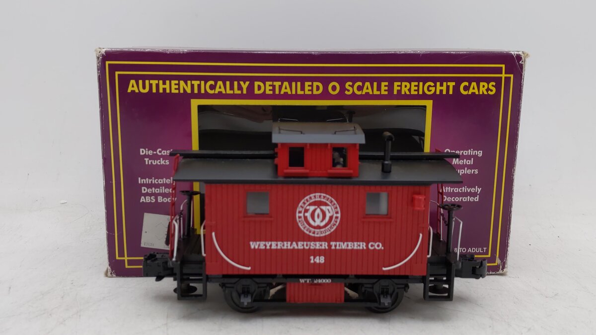 MTH 20-91185 O Weyerhauser Bobber Non-Smoking Caboose #148 EX/Box