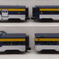 MTH 30-67446 O Chesapeake & Ohio 60’ Streamlined ABS Passenger Set (Set of 4) EX/Box