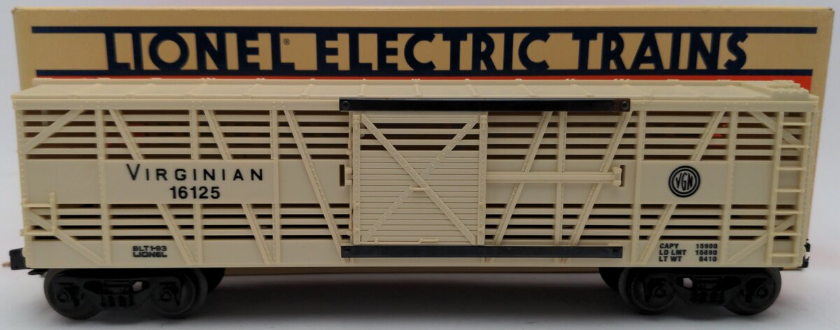 Lionel 6-16125 O Gauge Virginian Stock Car VG/Box