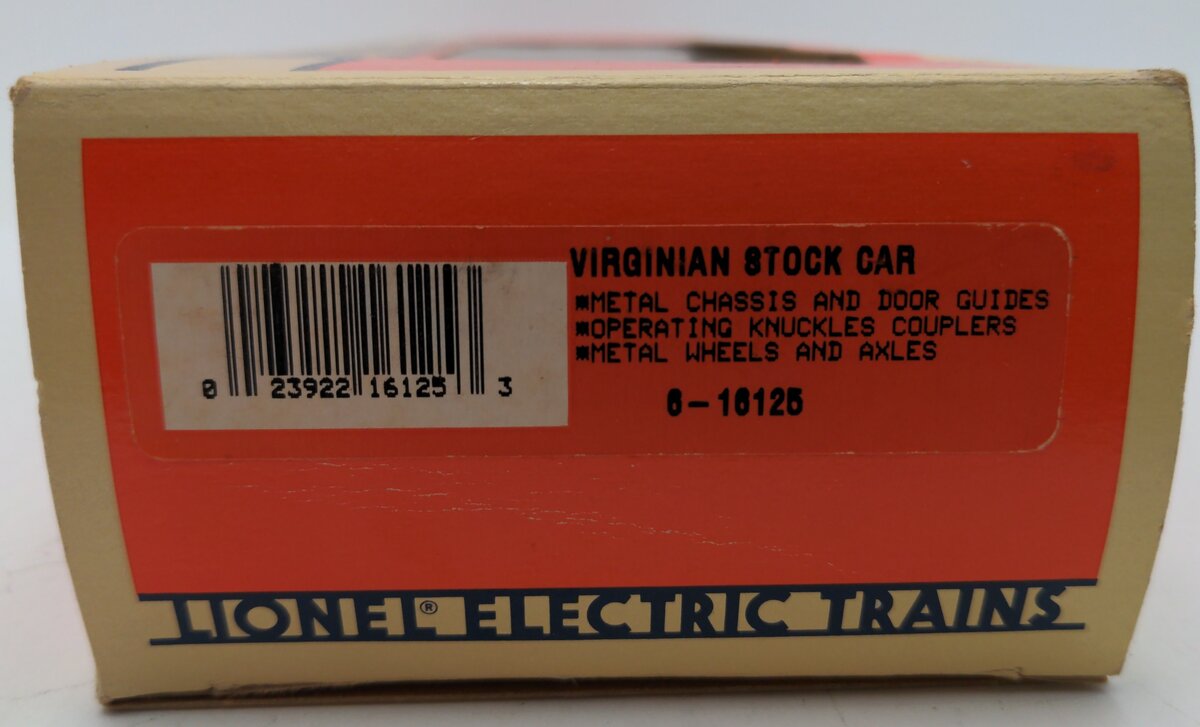 Lionel 6-16125 O Gauge Virginian Stock Car VG/Box