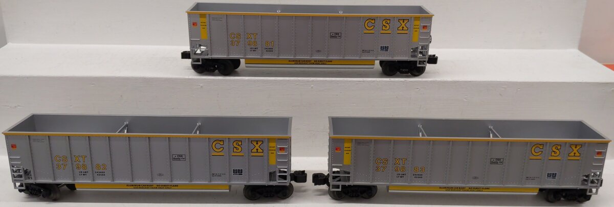 Lionel 6-17421 O Gauge CSX Rotary Bathtub Gondolas (Set of 3) EX/Box