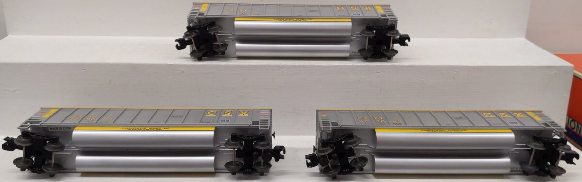 Lionel 6-17421 O Gauge CSX Rotary Bathtub Gondolas (Set of 3) EX/Box