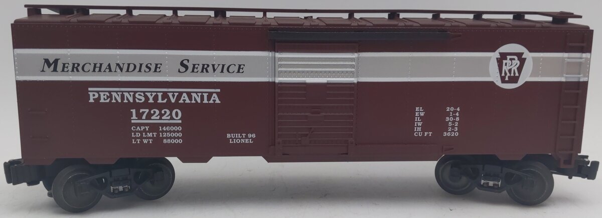 Lionel 6-17220 O Gauge Pennsylvania Railroad Standard Merchandise Boxcar #17220 EX/Box
