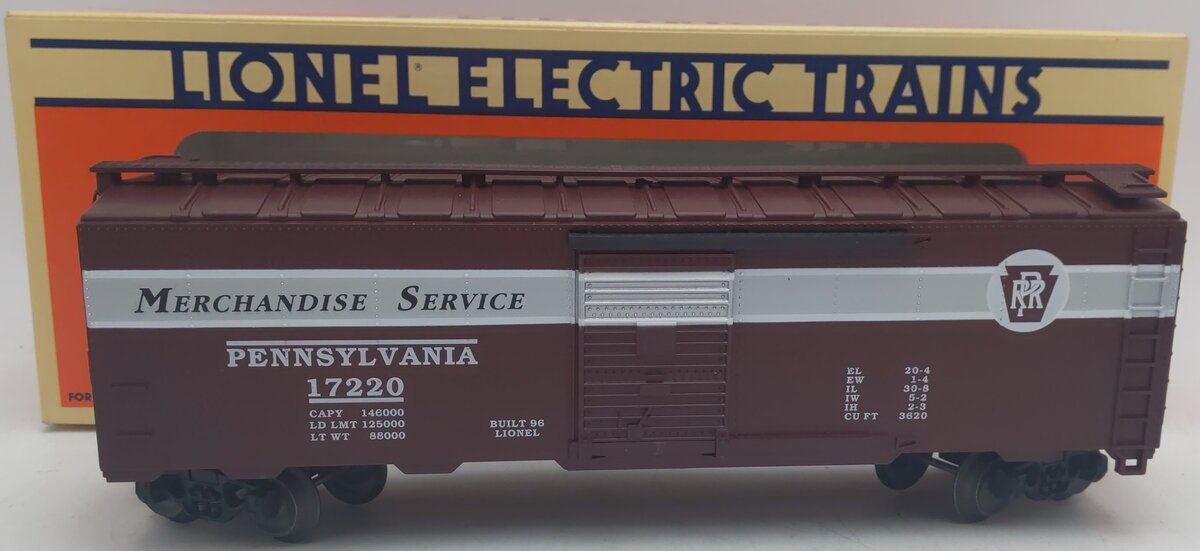 Lionel 6-17220 O Gauge Pennsylvania Railroad Standard Merchandise Boxcar #17220 EX/Box