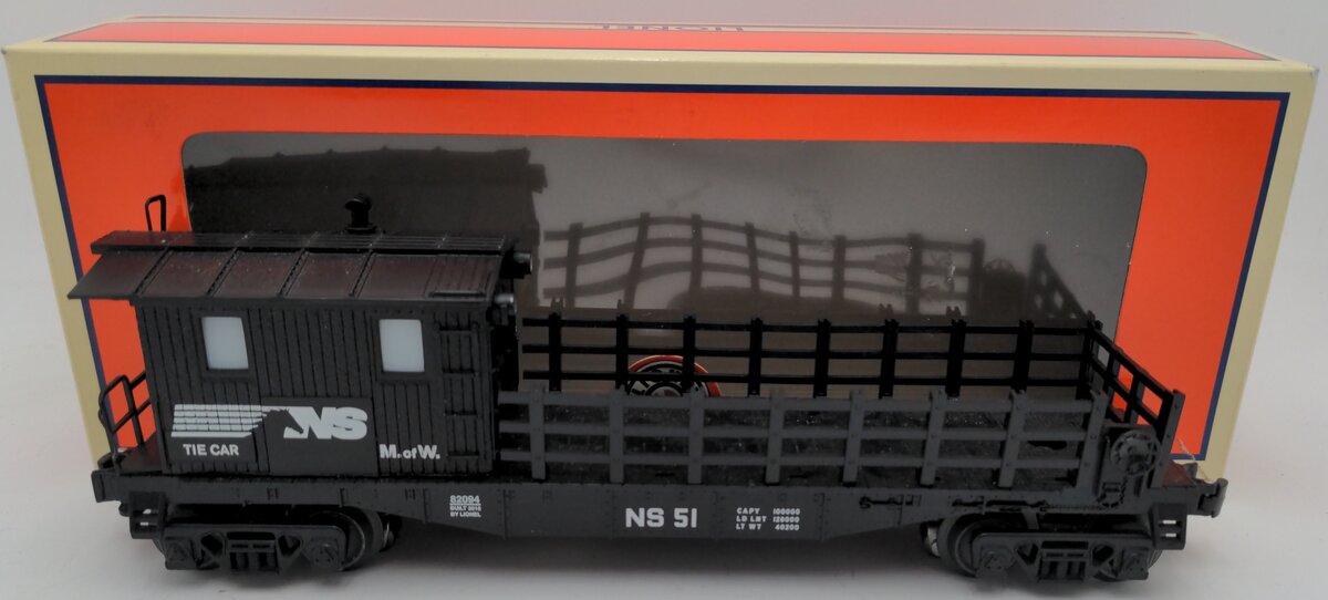 Lionel 6-82094 O Norfolk Southern Tie Work Car EX/Box
