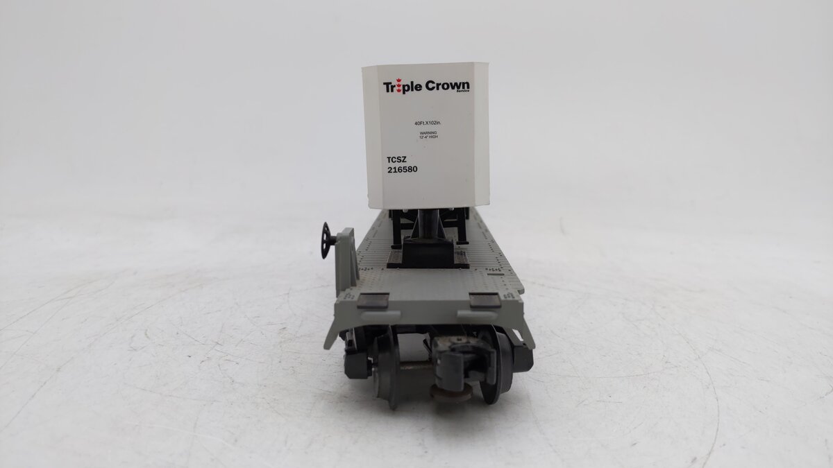 MTH 30-7616 O Gauge Norfolk Southern Flatcar w/ Triple Crown Trailer #60368 EX/Box