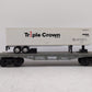 MTH 30-7616 O Gauge Norfolk Southern Flatcar w/ Triple Crown Trailer #60368 EX/Box