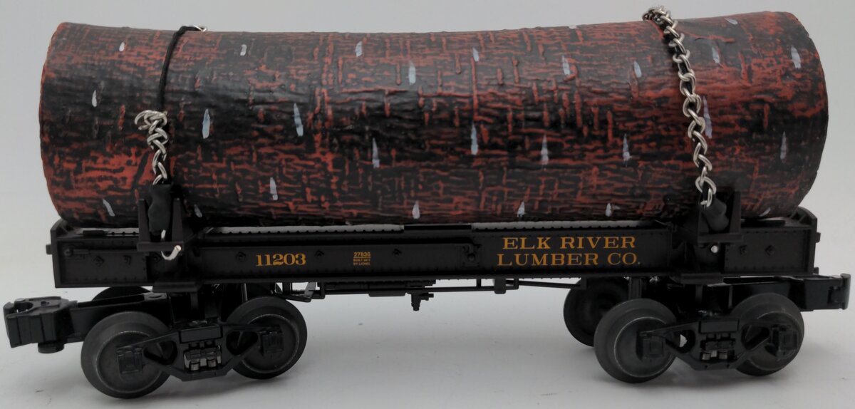 Lionel 6-27836 O Elk River Lumber Skeleton Log Car EX/Box