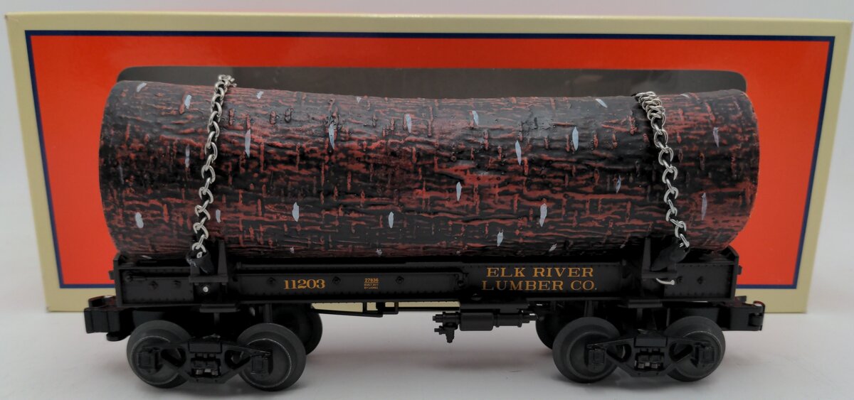 Lionel 6-27836 O Elk River Lumber Skeleton Log Car EX/Box