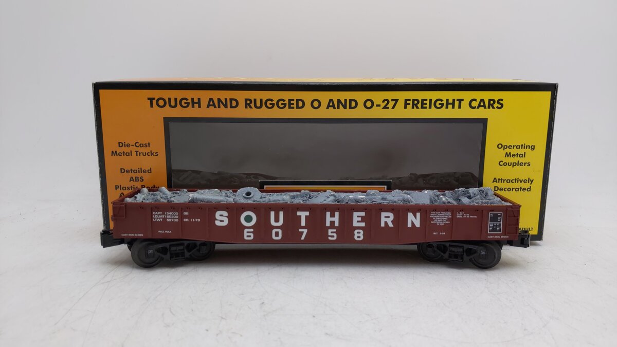 MTH 30-72028 O Southern Gondola Car w Junk Load EX/Box