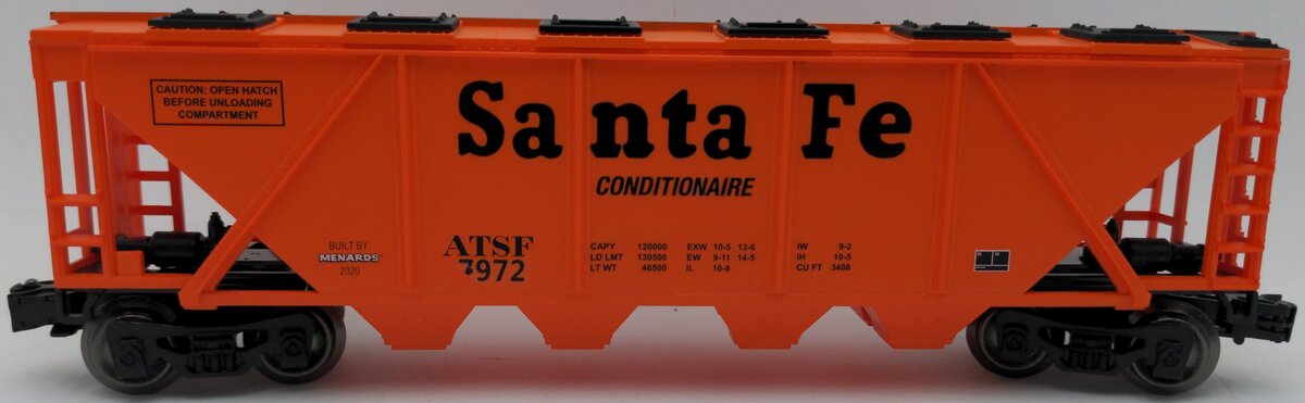 Menards 279-6983 O Santa Fe Covered Hopper #7972 EX/Box