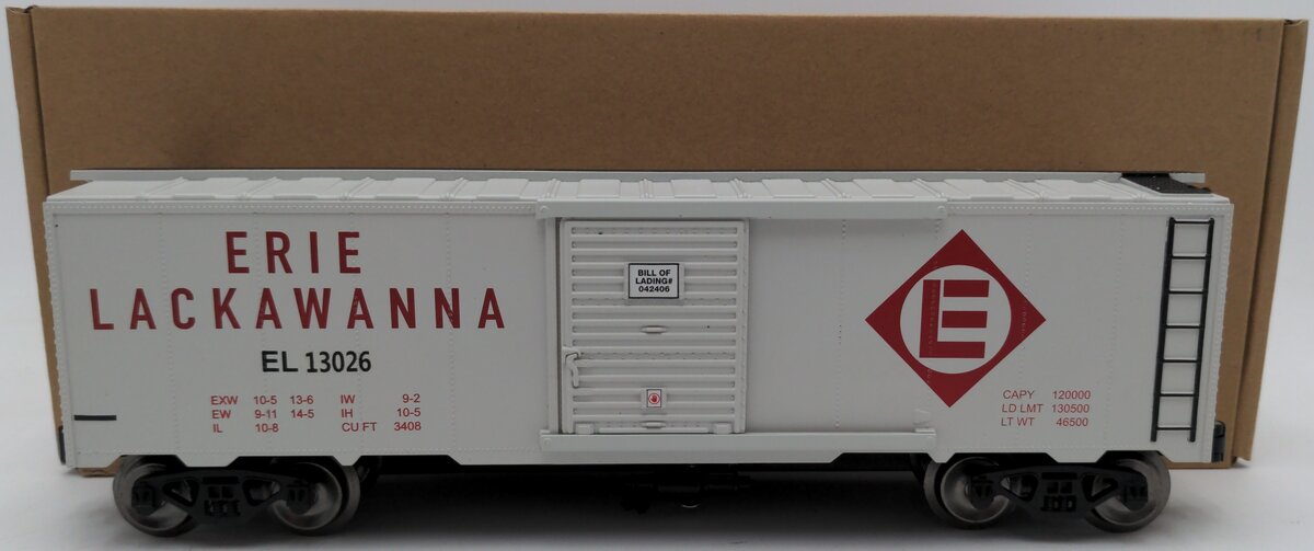 Menards 279-5341 O Gauge Erie Lackawanna Box Car #13026 EX/Box