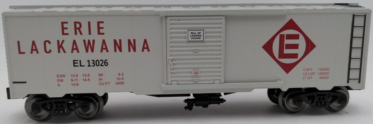 Menards 279-5341 O Gauge Erie Lackawanna Box Car #13026 EX/Box