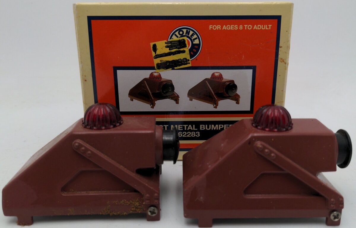 Lionel 6-62283 O and 0-27 Scale Die-Cast Metal Illuminated Bumpers (Box of 2) EX/Box