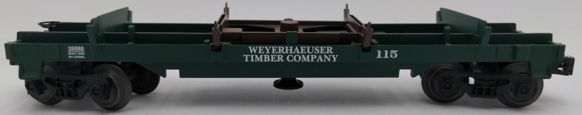Lionel 6-26888 O Gauge Weyerhaeuser Log Dump Car #115 EX/Box