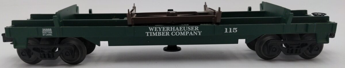 Lionel 6-26888 O Gauge Weyerhaeuser Log Dump Car #115 EX/Box