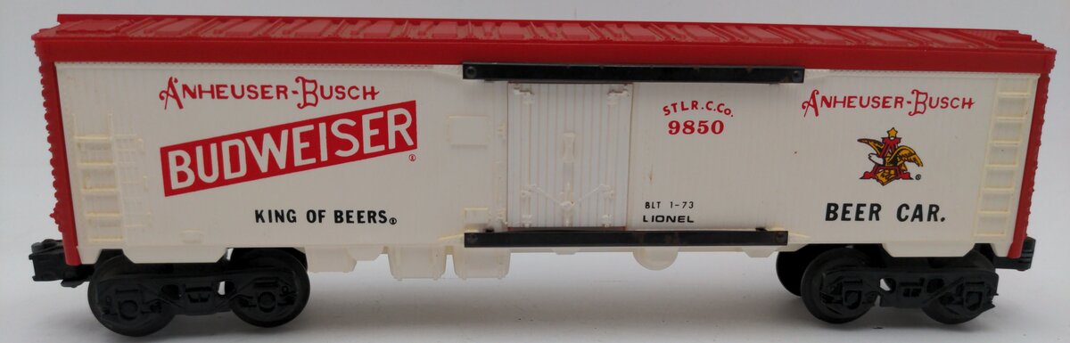Lionel 6-9850 O Gauge Budweiser Beer Billboard Reefer EX