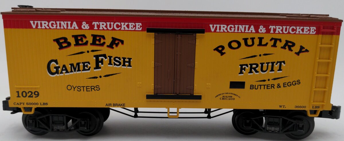 MTH 30-4140-1 O Gauge Virginia & Truckee RailKing Boxcar #1029 EX