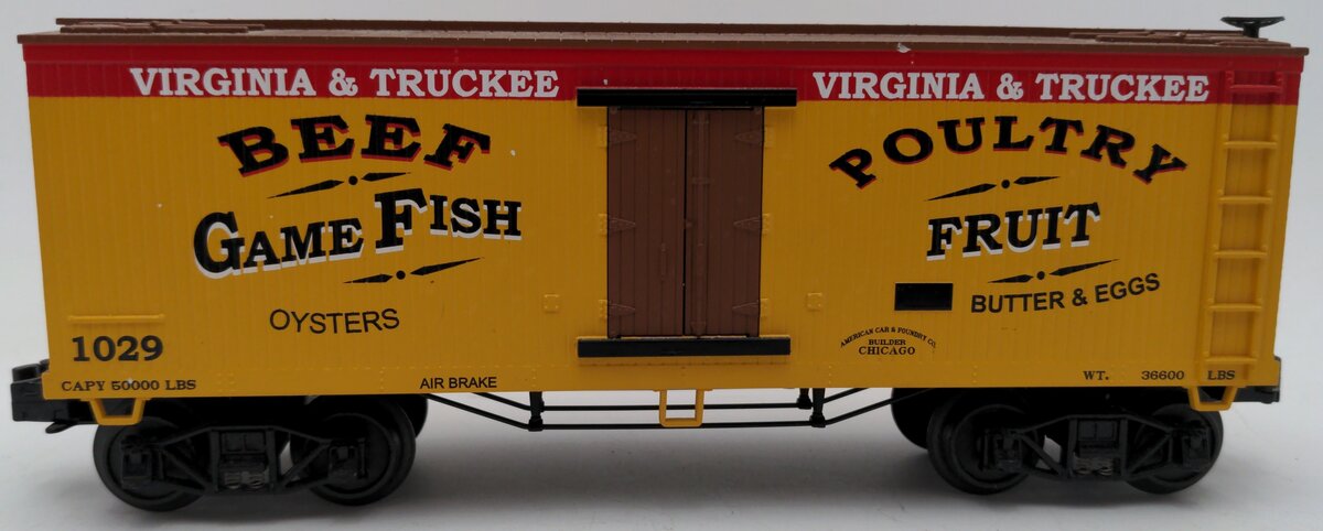 MTH 30-4140-1 O Gauge Virginia & Truckee RailKing Boxcar #1029 EX