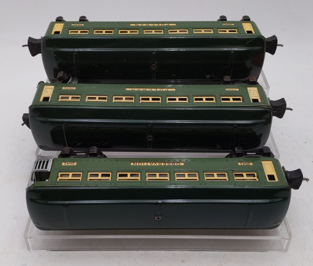 Lionel O Vintage Prewar Pullman Tinplate Passenger Cars #2641 #2640 [3] VG/Box