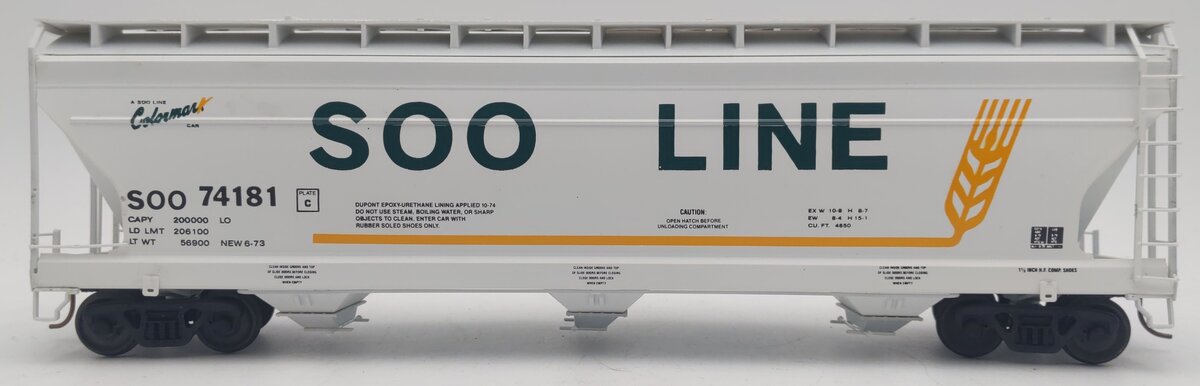 Pacific Rail 4650 S Scale SOO Line ACF Center Flow Hopper Kit #74181 - Assembled EX/Box