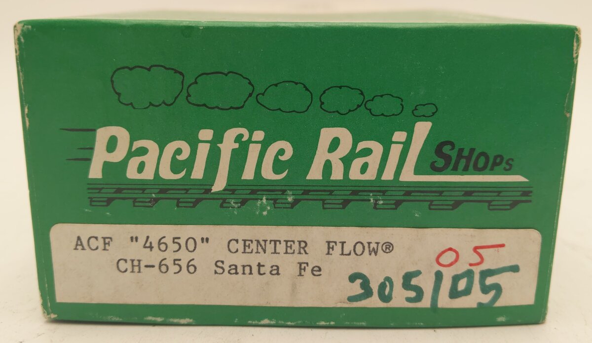 Pacific Rail 4650 S Scale A.T. Santa Fe Center Flow Covered Hopper Kit #305105 VG/Box