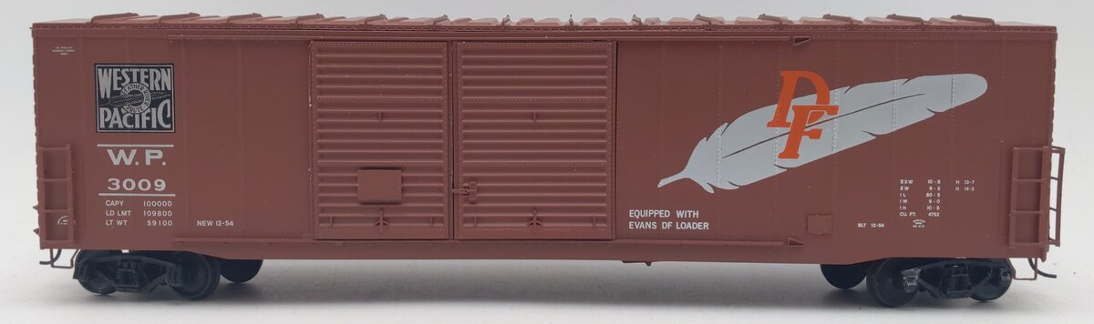 Pacific Rail B-558 S-Scale Western Pacific DBL SLDG DR Boxcar Kit #3009 Assemble EX/Box