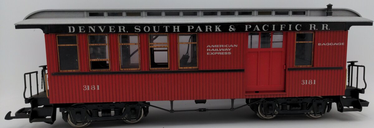LGB 3181 G Denver, South Park & Pacific Illuminated Passenger Car #3181 VG/Box