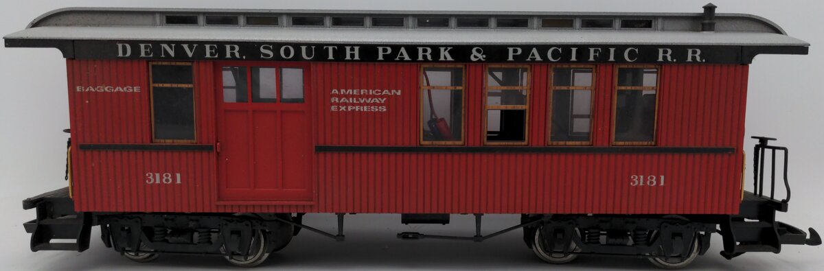 LGB 3181 G Denver, South Park & Pacific Illuminated Passenger Car #3181 VG/Box