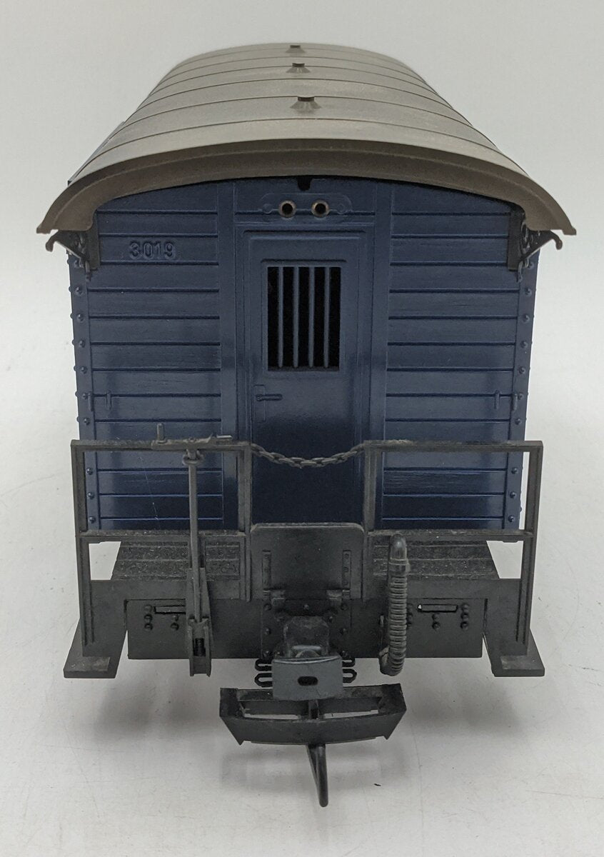 LGB 1985 G Scale Blue Postal Car (Metal Wheels) EX/Box