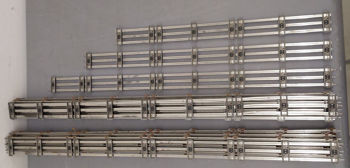 Lionel 6-5016 O27 Assorted Length Straight Track (22) VG