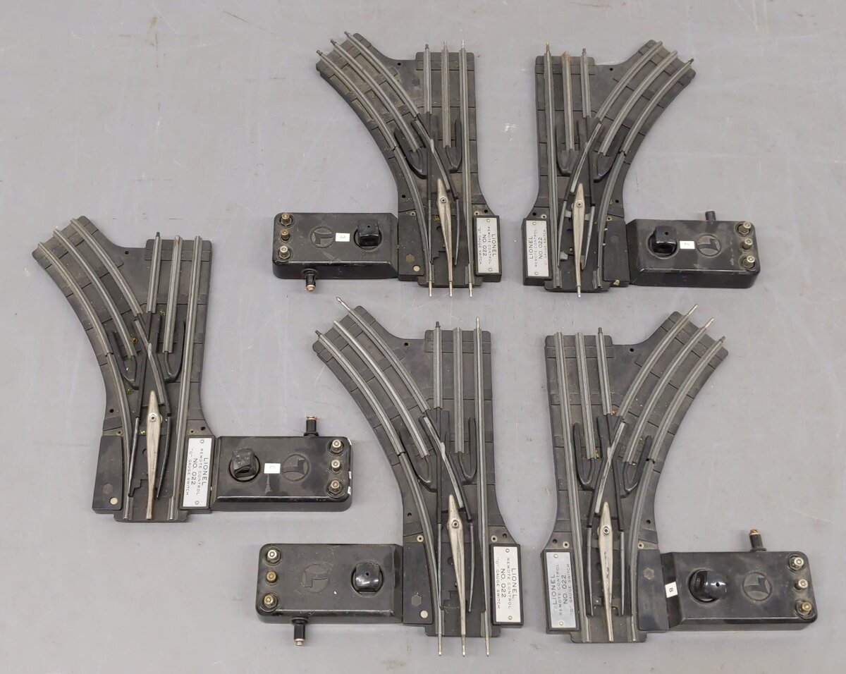 Lionel O22 Vintage O Left-Hand & Right-Hand Electric Remote Switches [5] VG