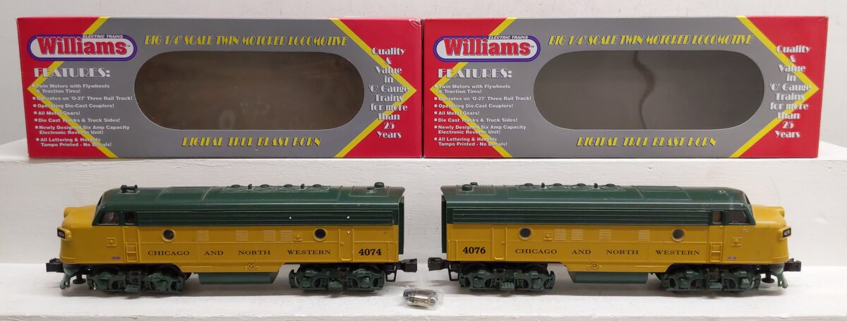 Williams F7-206 O C&NW EMD F-7 AA Diesel Locomotive Set #4047/4076 (3-Rail) EX/Box