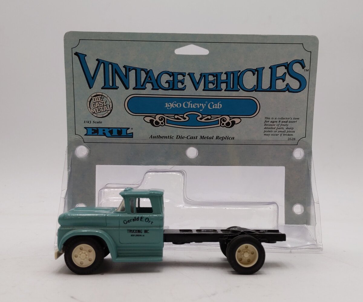 Ertl 2628 1:43 Turquoise 1960 Chevy Cab Gerald E. Ort. Vintage Vehicles EX/Box