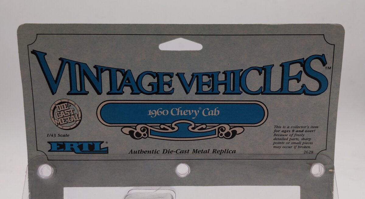 Ertl 2628 1:43 Turquoise 1960 Chevy Cab Gerald E. Ort. Vintage Vehicles EX/Box