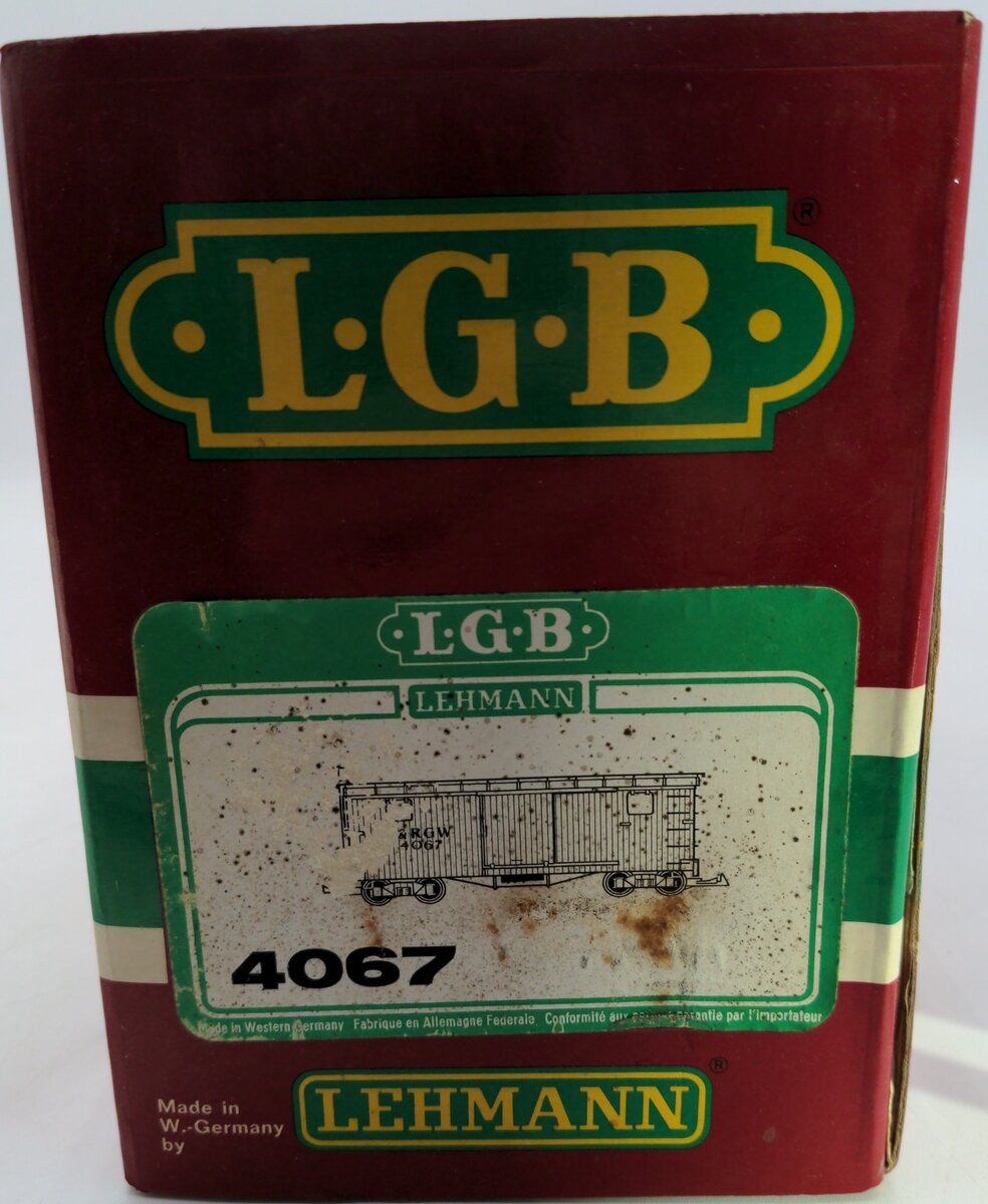 LGB 4067 G Scale Denver & Rio Grande Western Boxcar LN/Box