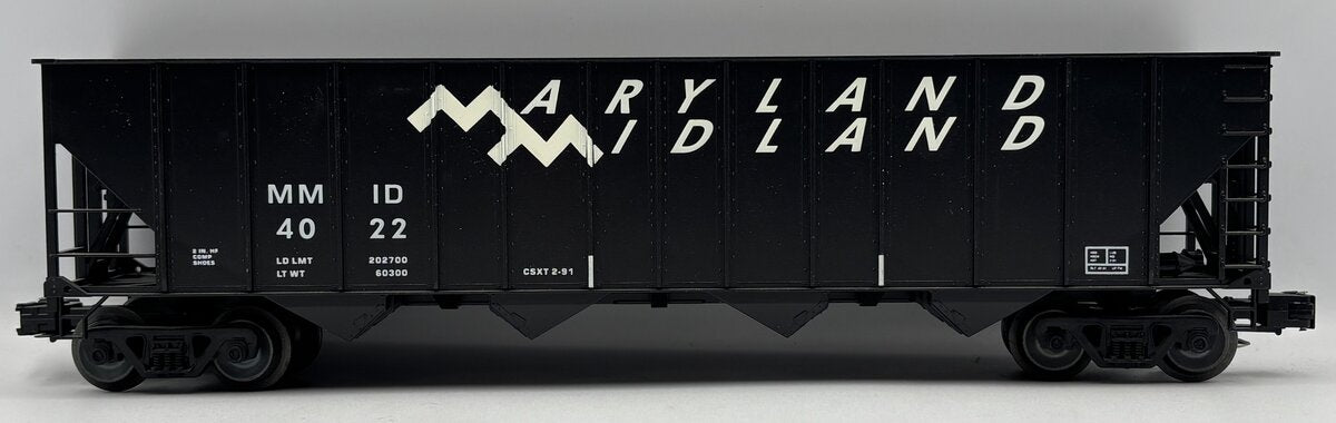 Weaver U4907 O Gauge Maryland Midland 4 Bay High Side Hopper #4022 EX/Box