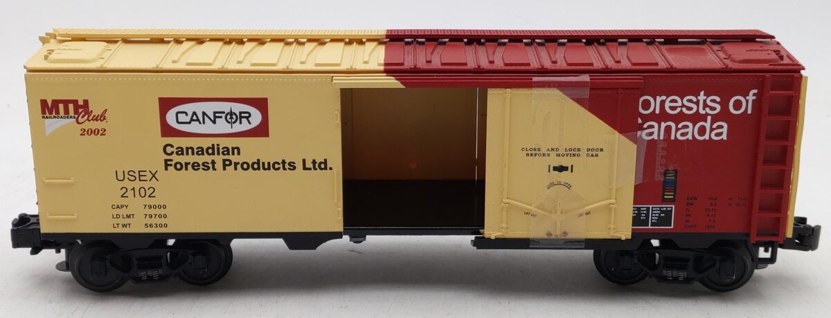 MTH 20-94028 O Gauge MTHRRC 2002 Canfor Reefer Car #2102 VG