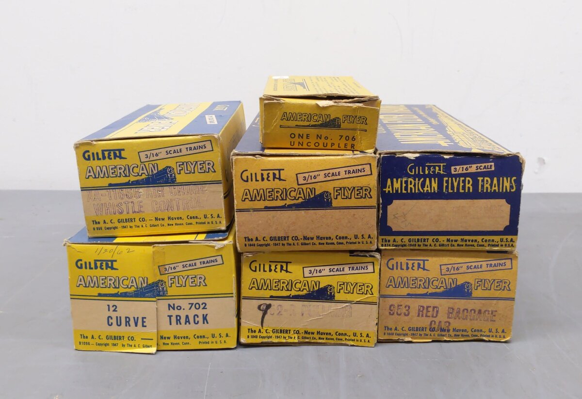 American Flyer K5345W Vintage S Trail Blazer Passenger Set VG/Box