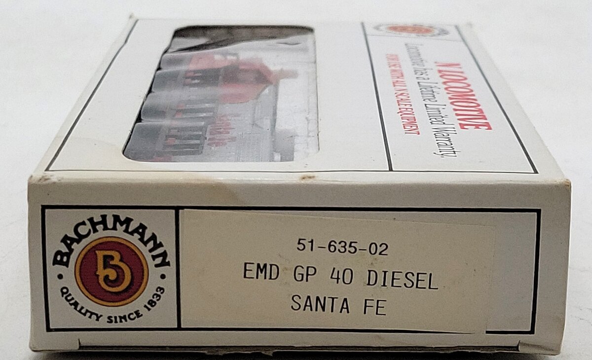 Bachmann 51-635-02 N Scale Santa Fe EMD GP40 Diesel Locomotive #890 LN/Box