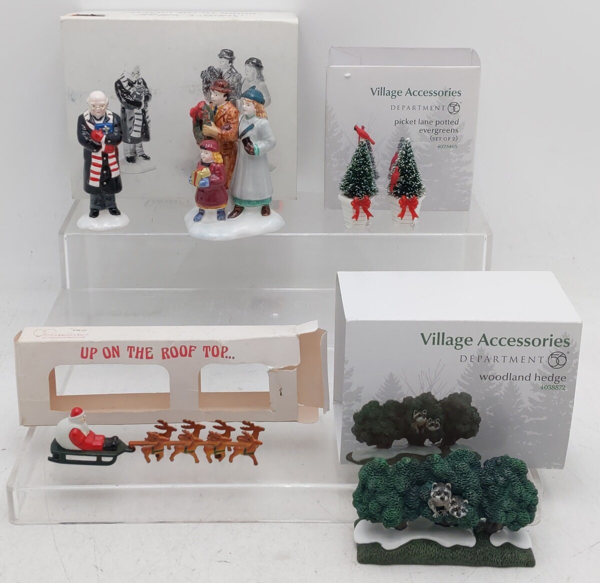 Dept 56 Resin And Ceramic Accessories #54763,4038872,4025465,5139-0 [4] EX/Box
