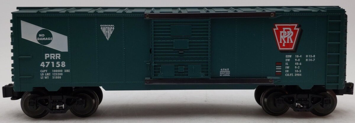 Lionel 6-29297 O Gauge Pennsylvania Railroad 6565 Penn 'NO DAMAGE' Boxcar #47158 EX/Box