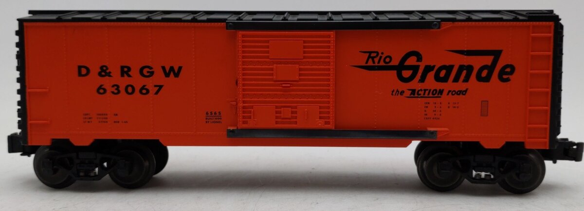 Lionel 6-29268 O Gauge Denver & Rio Grande 6565 Boxcar #63067 LN/Box