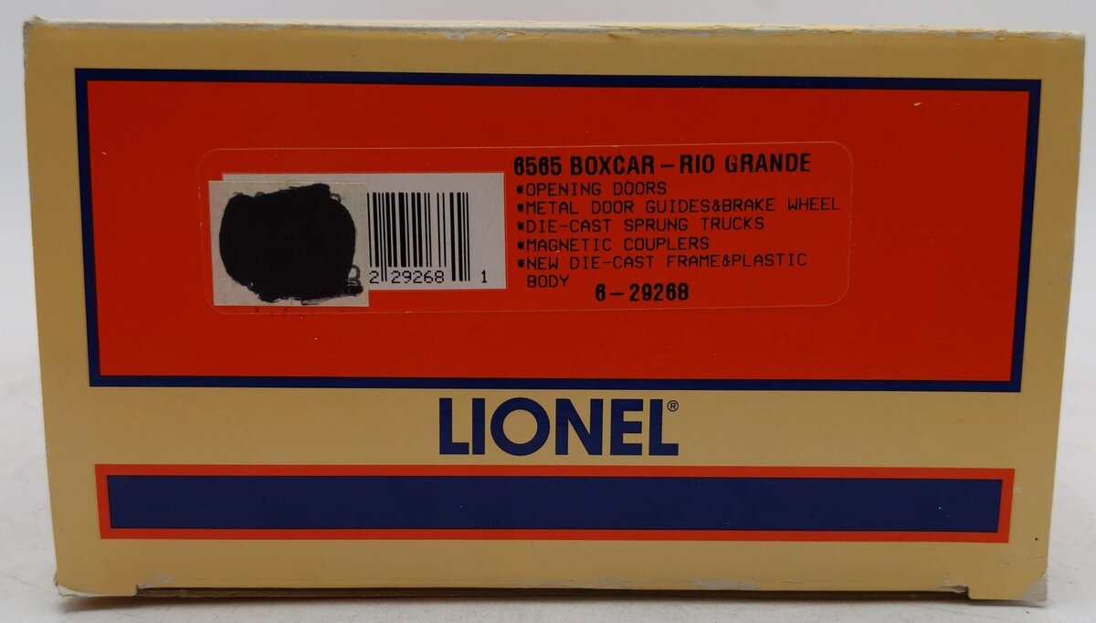 Lionel 6-29268 O Gauge Denver & Rio Grande 6565 Boxcar #63067 LN/Box