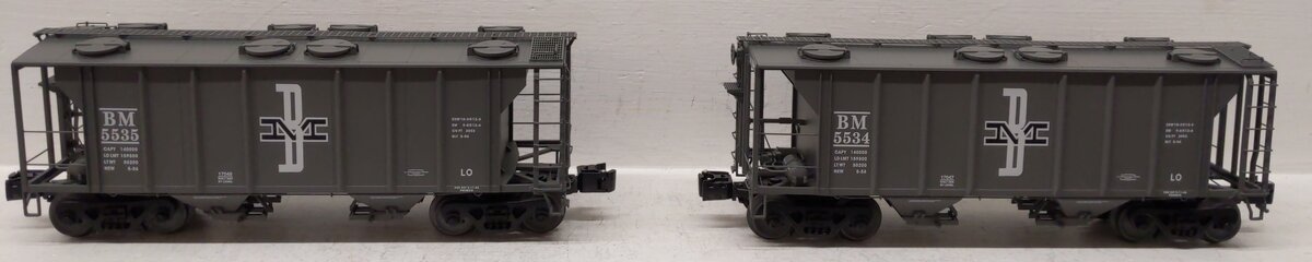Lionel 6-11853 O Gauge Boston & Maine 2-Bay PS-2 Covered Hopper 2-Car Set LN/Box