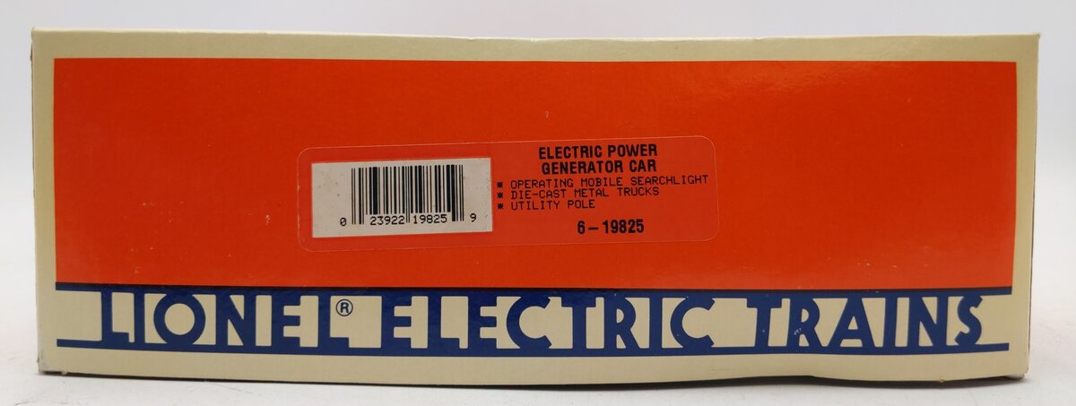 Lionel 6-19825 O Gauge EMD Electric Power Generator Car #19825 LN/Box