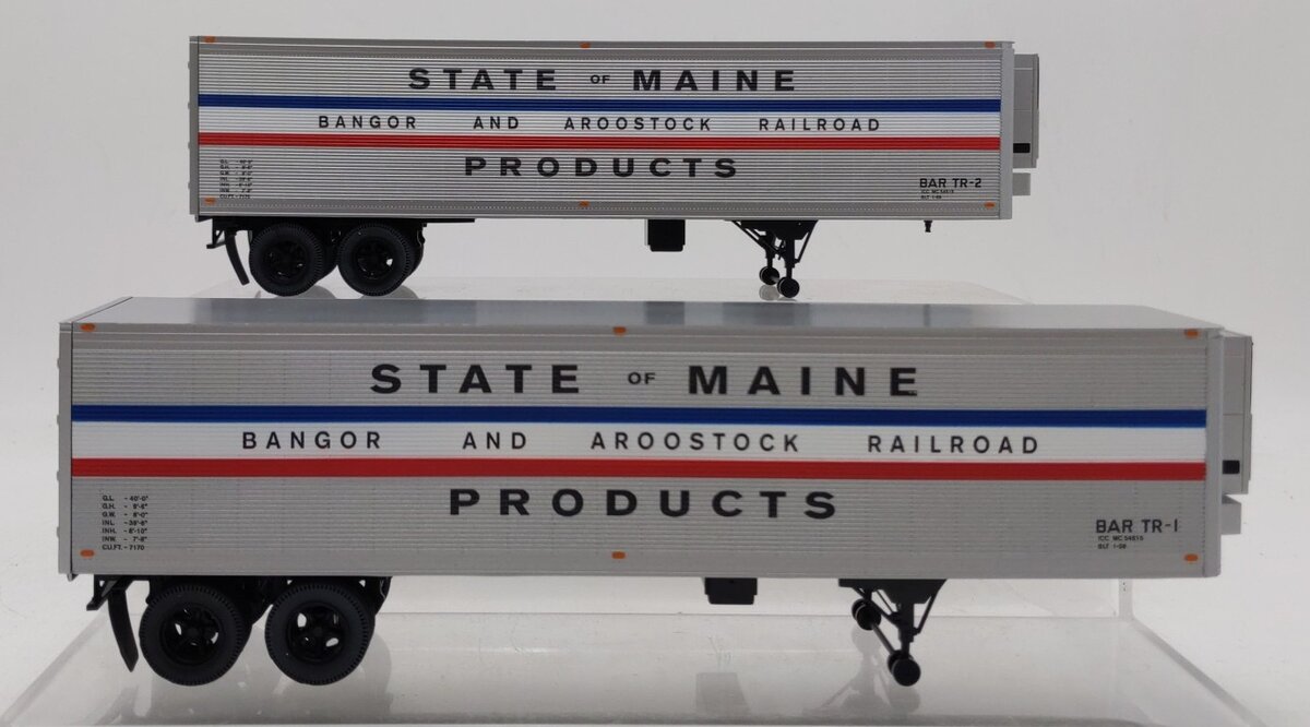 Lionel 6-83580 O Gauge Bangor and Aroostock State of Maine 40' Trailer Pack